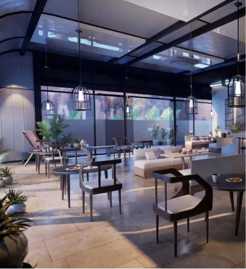 The Warm & Contemporary Coffee Shop 3D Asset Pack